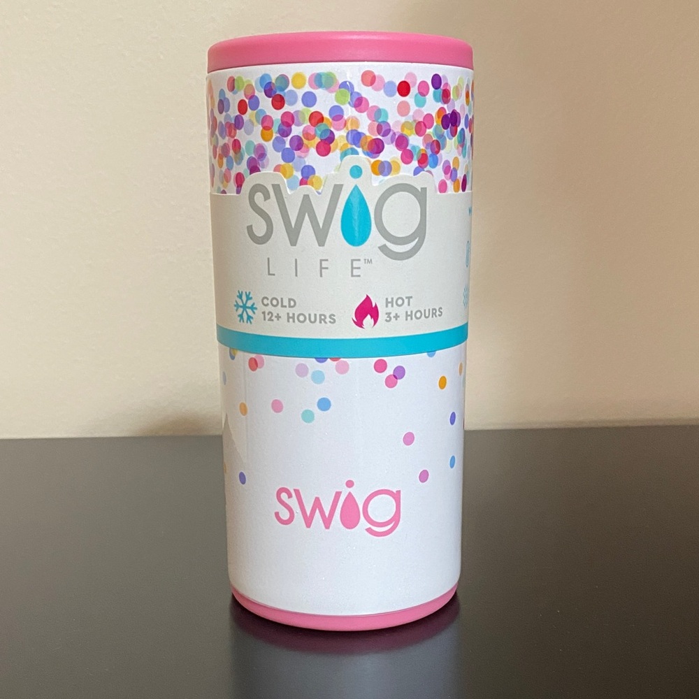 Swig Life Confetti 12 oz Skinny Can Tumbler
